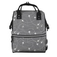thumbnail image 1 of Disketp Airplane Routes Around The World Mochila de Pañales de Gran Capacidad con Múltiples Bolsillos, Mochila de Viaje Multifuncional para Bebé, Unisex, Moderna y Resistente, 1 of 6