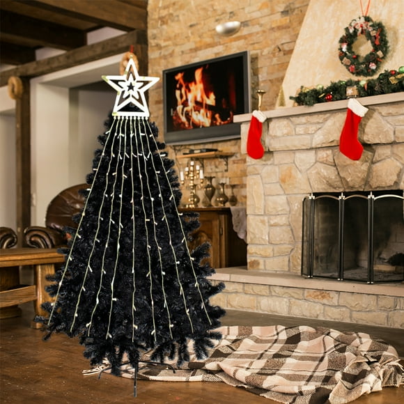 Estrella Con Cortina De Serie 300 Led Luz Blanca 2.10mts