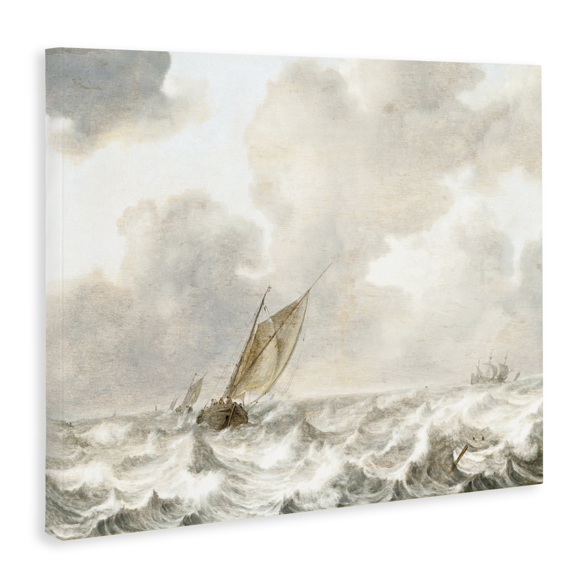 Stupell Industries Vintage Stormy Seas Canvas Wall Art, design by Leah Straatsma