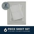 thumbnail image 6 of Serta 6-Piece 800 Thread Count Gray Cotton Rich Adult Bed Sheet Set, Queen - Deep Pocket, 6 of 9