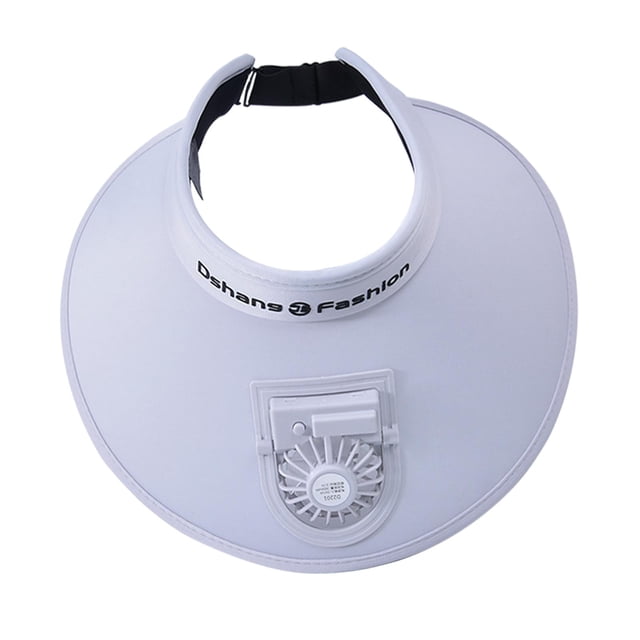Sombrero con visera y ventilador, recargable por USB, para hombre y mujer, con ventilador incorporado. Gris claro