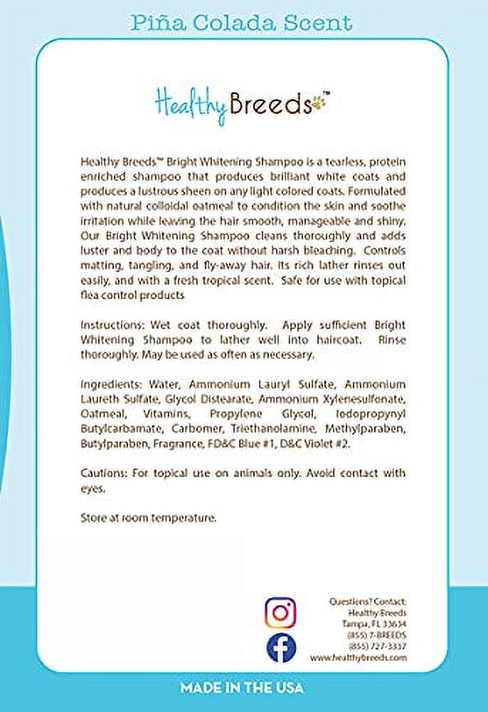Healthy Breeds 840235169789 12 oz Pug Bright Whitening Shampoo
