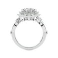 thumbnail image 2 of IGI Certified 3 Carat Princess Shape Lab Grown Diamond Engagement Ring | 14K White Gold | Garden Bloom Side Stone Diamond Ring | FG-VS1-VS2 Quality Friendly Diamonds, 2 of 6