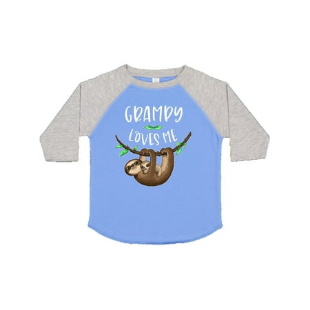 

Inktastic Grampy Loves Me Cute Sloth and Baby Gift Toddler Boy or Toddler Girl T-Shirt