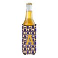 thumbnail image 2 of Carolines Treasures CJ1064-AMUK Letter A Football Purple and Gold Ultra Beverage Insulators for slim cans  Slim Can, 2 of 2