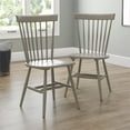 thumbnail image 3 of Pemberly Row Solid Wood Spindle Back Dining Chair in Gray (Set of 2), 3 of 6