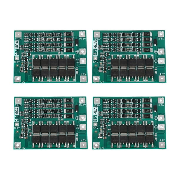 Placa De Celda De PCB De Protección Módulo De Equilibrio De Batería De Litio Peso Ligero Bajo Consumo De Corriente En Espera 4 Piezas 40A Para Uso Industrial ANGGREK Eléctricas