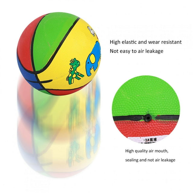 Baloncesto resistente al desgaste, Goma resistente al desgaste Buena Elasticidad de Baloncesto Infantil, Deportes para El Juguete de 1 ~ 5 años en Interiors y Al Aire Libre