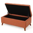 thumbnail image 6 of Noble House Hayden Orange Fabric Storage Ottoman, 6 of 6