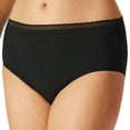 thumbnail image 5 of SCHIESSER Bragas midi para mujer, paquete de 6 - 6Pack Midi, algodón elástico, liso Negro 3XL (XXX-Large), 5 of 5