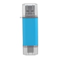 thumbnail image 1 of U Disk 3 en 1 Disco flash USB 3.0 azul de alta velocidad de aleación de aluminio para computadoras de teléfonos móviles (32 GB), 1 of 5
