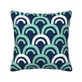 thumbnail image 1 of Square Throw Pillow Covers with Core, Cartoon Wave Print Pillows for Sofa Beds, 16"x16", 1 of 9