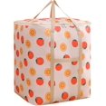 thumbnail image 1 of Storage Clothes Bags Large Comforter Storage Large Blanket Organizer Foldable Storage Box with Heavy Duty and Zipper for Blanket Comforter Quilt Clothes Living Room Sheet, 75L, C-Orange, 1 of 7
