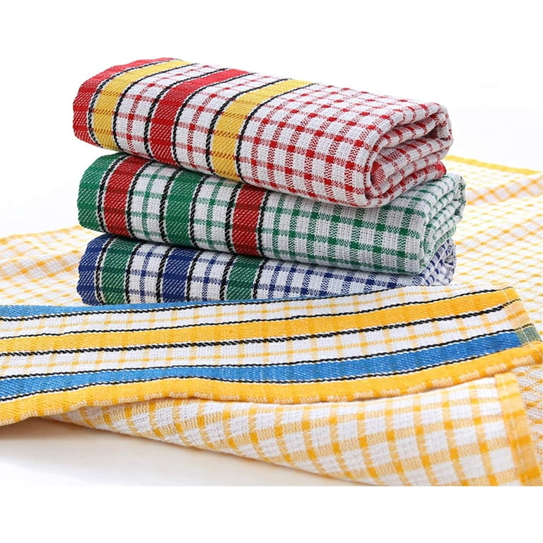 Large Kitchen Dish Towels, 16 Inch x 26 Inch Bulk Absorbent Cotton Kitchen  Towels Super Soft Dish Cloths, 4 Pack Bright Colorful Tea Towels Bar Towels