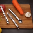 thumbnail image 3 of Cuchara de bola de fruta Removedor de núcleo de acero inoxidable Limón Bricolaje DIY Handtools resistente al calor Kit de utensilios de cocina suministros de casa 3 piezas Inevent HA010456-00, 3 of 6