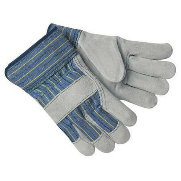 MCR Safety MCR SAFETY 1400XXL Leather Palm Gloves,Cowhide Palm,2XL,PR