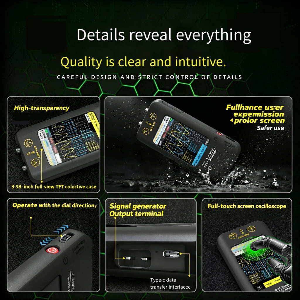 Miiottaa 50MHz Digital Storage Oscilloscope With 480X320 Resolution Display And USB Data Transfer High Performances