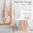 thumbnail image 3 of 4 Piece Extra Large Bath Towel Set Oversized Bath Sheet 35"x70" Bathroom Towel Set Soft Highly Absorbent & Quick Dry Premium Bath Towel for Bathroom 600GSM Shower Towel Spa Gym Hotel,Peach, 3 of 17