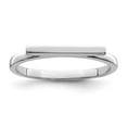thumbnail image 4 of Sterling Silver White Rhodium-plated Polished Bar Ring Size 8, 4 of 6