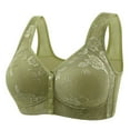 thumbnail image 4 of WCJM Green Bras For Women Front Closure Bras Comfort Breathable Plus Size Daily Bras No Underwire Full Support, 4 of 4