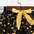 thumbnail image 5 of VNKIDY Girls Skirts Kids Polka Dot Tutu Skirt Layered Tulle With Satin Bow Decor Ruffled Hem For Party Dance Performance Wear Stylish Bottoms Black 9-11 Years, 5 of 6