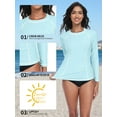thumbnail image 3 of Sociala Rash Guard for Women Long Sleeve Swim Shirt Sun Protection Swimsuit Swim Top, 3 of 7