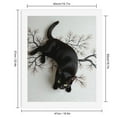 thumbnail image 2 of Paint by Numbers Kit for Adults, Black Cat Artistic Branch Design Paint by Numbers, Easy Paint by Numbers Kit for Adults Beginner, DIY Adult Paint by Number Kits on Canvas, Home Decor, 2 of 7