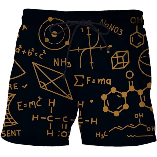 Bañador de verano para hombre, pantalones cortos de playa de secado rápido, fórmula matemáticas, tabla de surf Fivean unisex