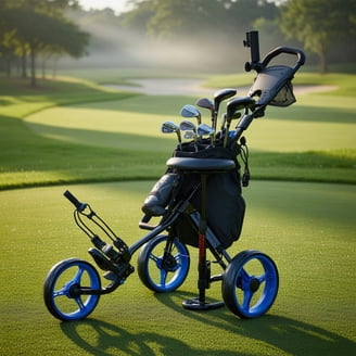 Rovic, 3-Wheel Golf Push Cart, RV2L, Folding Collapsible Trolley
