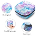 thumbnail image 3 of Sanitary Napkin Storage Bag, Watercolor Marbling Aesthetic Pattern Portable Menstrual Pad Bag for Teen Girls Store Panty Liners Tampons Sanitary Pads for Women Ladies, 3 of 6