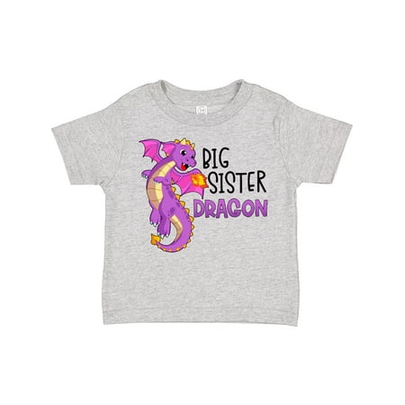 

Inktastic Big Sister Cute Purple Dragon Gift Toddler Toddler Girl T-Shirt