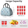 thumbnail image 5 of Robot and Gears Blue Pattern Insulated Lunch Bag,Leakproof Large Capacity Lunch Box for Work,Picnic or Travel,11.4 X 6.7 X 8.3 Inches, 5 of 6