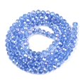 thumbnail image 3 of Electroplate Glass Beads Strands AB color Plated Faceted Rondelle Light Sky Blue 4x3mm Hole: 0.4mm about 110~115pcs/strand 39~40cm, 3 of 3