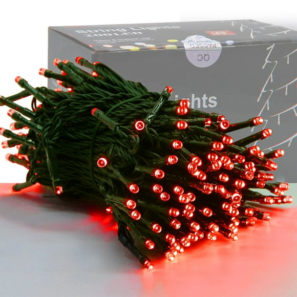Miniluces decorativas navideñas para el hogar, 66 pies, 200 LED