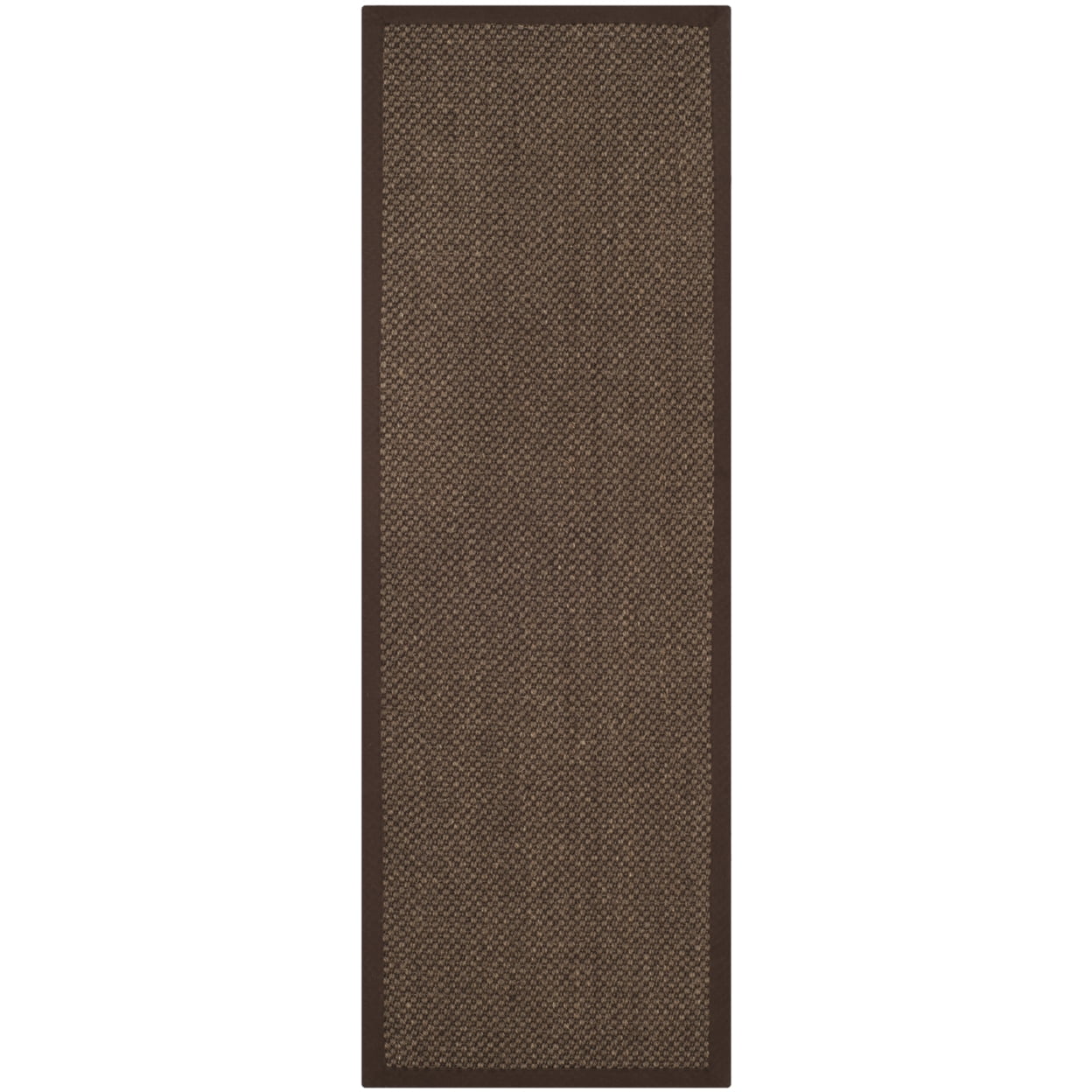 SAFAVIEH Natural Fiber Juniper Border Sisal Runner Rug, Brown, 2'6" x 20'