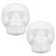 thumbnail image 3 of GAXIRE 2 piezas de espumas DIY para colgar cabezas de calavera, decoración de Halloween, accesorios decorativos, calaveras de espuma en blanco, 3 of 6