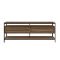 thumbnail image 3 of 58 Inch Wood and Metal Entertainmnet TV Stand with 2 Drawers, Brown and Black, 3 of 7