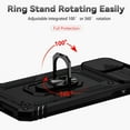 thumbnail image 5 of for iPhone 11 Case with Camera Lens Cover HD Screen Protector, Dual Layer [15 FT Military Grade Drop Protection] Magnetic Ring Holder Kickstand Protective Phone Case for iPhone 11 6.1 inch (Black), 5 of 16