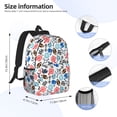thumbnail image 5 of Goofa Sport Items Pattern Lightweight Student Backpack for School, Water-Resistant, Adjustable Straps, Fits 15" Laptop, Multiple Pockets for Books, Accessories, 5 of 6