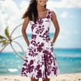 thumbnail image 2 of Kcodviy Robe d'Été Ample Sans Manches Ligne A Courte Imprimée Décontractée Robes d'Été pour Adolescentes Robe d'Été Col en U Robes pour Femmes Longueur Midi Robe pour Femme, 2 of 5
