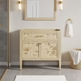 thumbnail image 2 of Modway Elysian 36" Modern Wood Bathroom Vanity Cabinet in Burgundy, 2 of 10