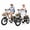 Black+White, variant on ESKUTE 2 Pcs T300 E Trike Electric Tricycle for Adults, 750W Brushless Motor 18MPH Fat Tire Folding Trike, Step-Thru 3 Wheel Electric Bicycle, Up to 55 Miles Black & White, UL2849