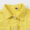thumbnail image 6 of YDFCWXW Womens Denim Jackets Distressed Ripped Long Sleeve Jean Jacket Coats for Fall and Winter Yellow, L, 6 of 8