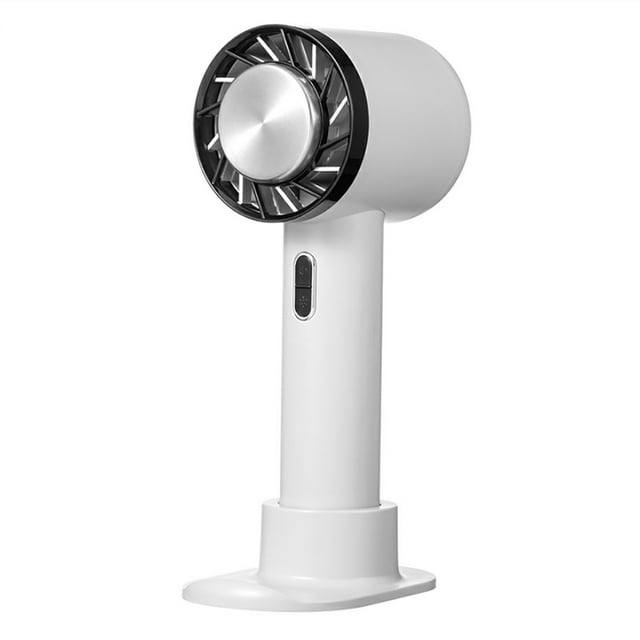 White Handheld Fan Usb Rechargeable Portable Cold Compress Fan 3 Wind Levels 6.57X3.54X2.17 In Low Noise Strong Airflow For Travel Office