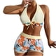 thumbnail image 1 of Bañador cómodo con almohadilla en el pecho sin aros para mujer, traje de baño dividido de talle alto con escote en V profundo OAVQHLG3B Store  lin121212, 1 of 4