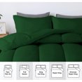 thumbnail image 3 of 1 Piece Luxurious Straight Line Pattern Comforter All Season 800 Threads Count Twin/Twin XL Size - Ultra Soft 550 GSM 100% Egyptian Cotton (Solid Green Colour ), 3 of 6