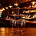 thumbnail image 4 of European Style Inverted Metal Glass Rack Holder For Kitchen Bar Countertop Storage under Counter Glass Holder Small Water Bottle Organizers inside Glass Holders for Counter Racks for Cabinets under, 4 of 5