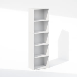 Furinno Reed 5-Tier Reversible Open Shelf Bookcase