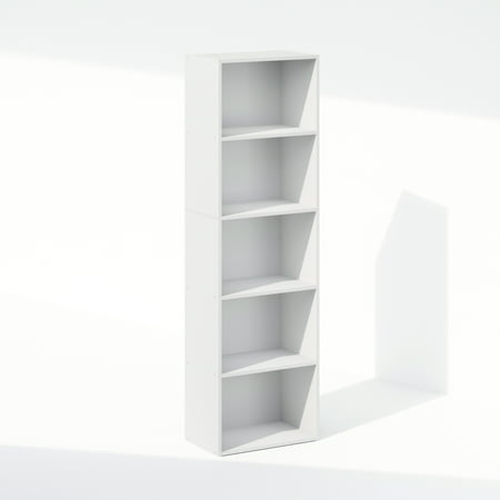 Furinno Reed 5-Tier Reversible Open Shelf Bookcase