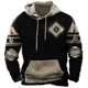 thumbnail image 5 of Sudadera con capucha retro para hombre, diseño indio, estampado 3D, manga larga, para deportes al aire libre, tendencia informal, otoño, gran tamaño, para hombre, 5 of 5